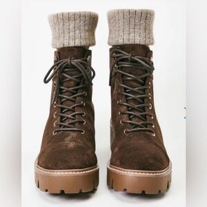 JustFab✨🤎🤍 Brown Lace-Up Boots